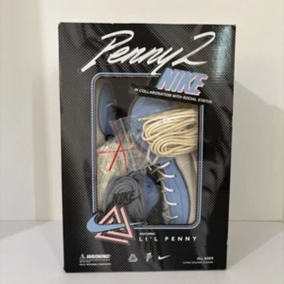 Nike Air Penny 2 SS White Cobalt UNC Magic Men’s Sneakers 10 Special Box - Picture 3 of 6